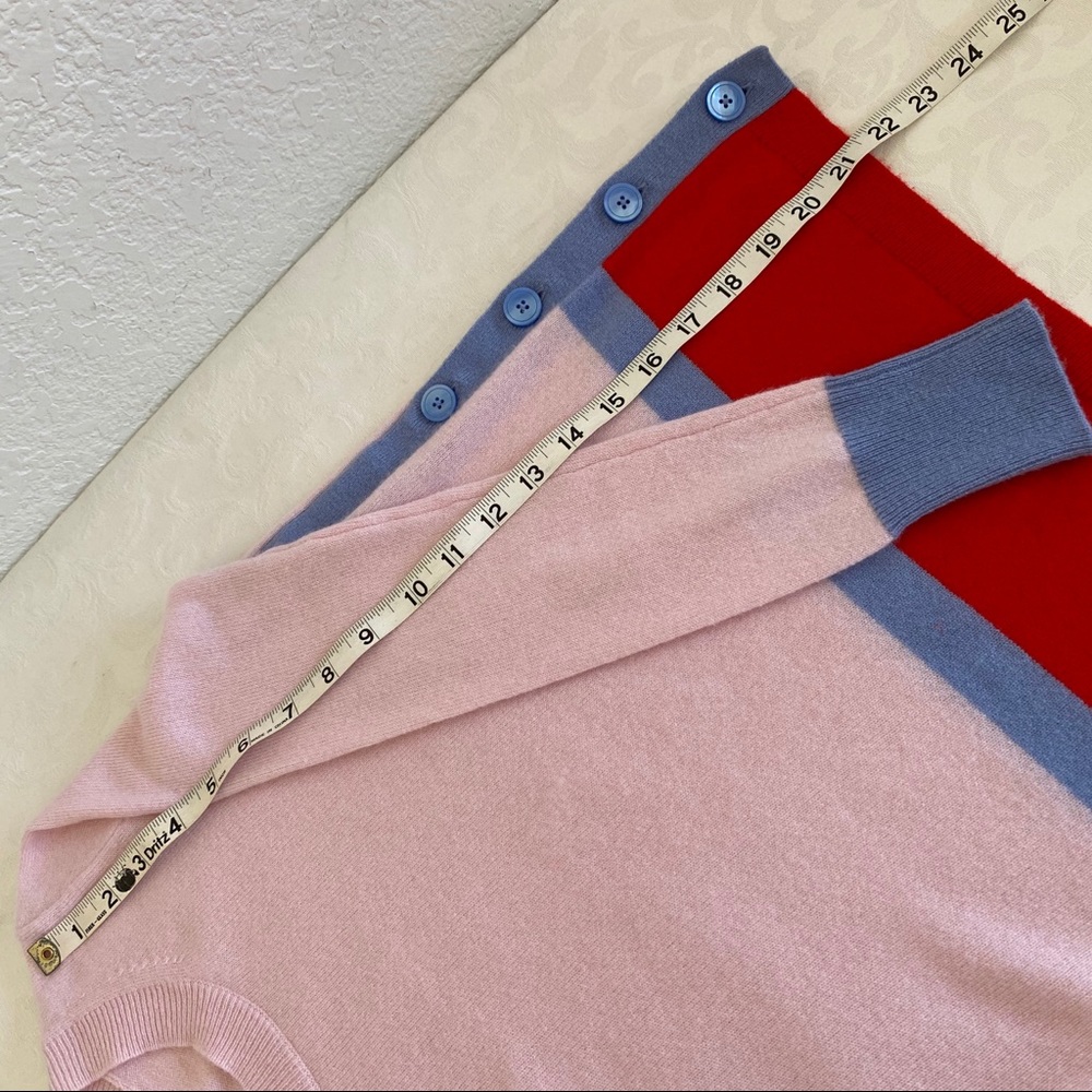 J. Crew color block crew neck cashmere sweater - Picture 6 of 7